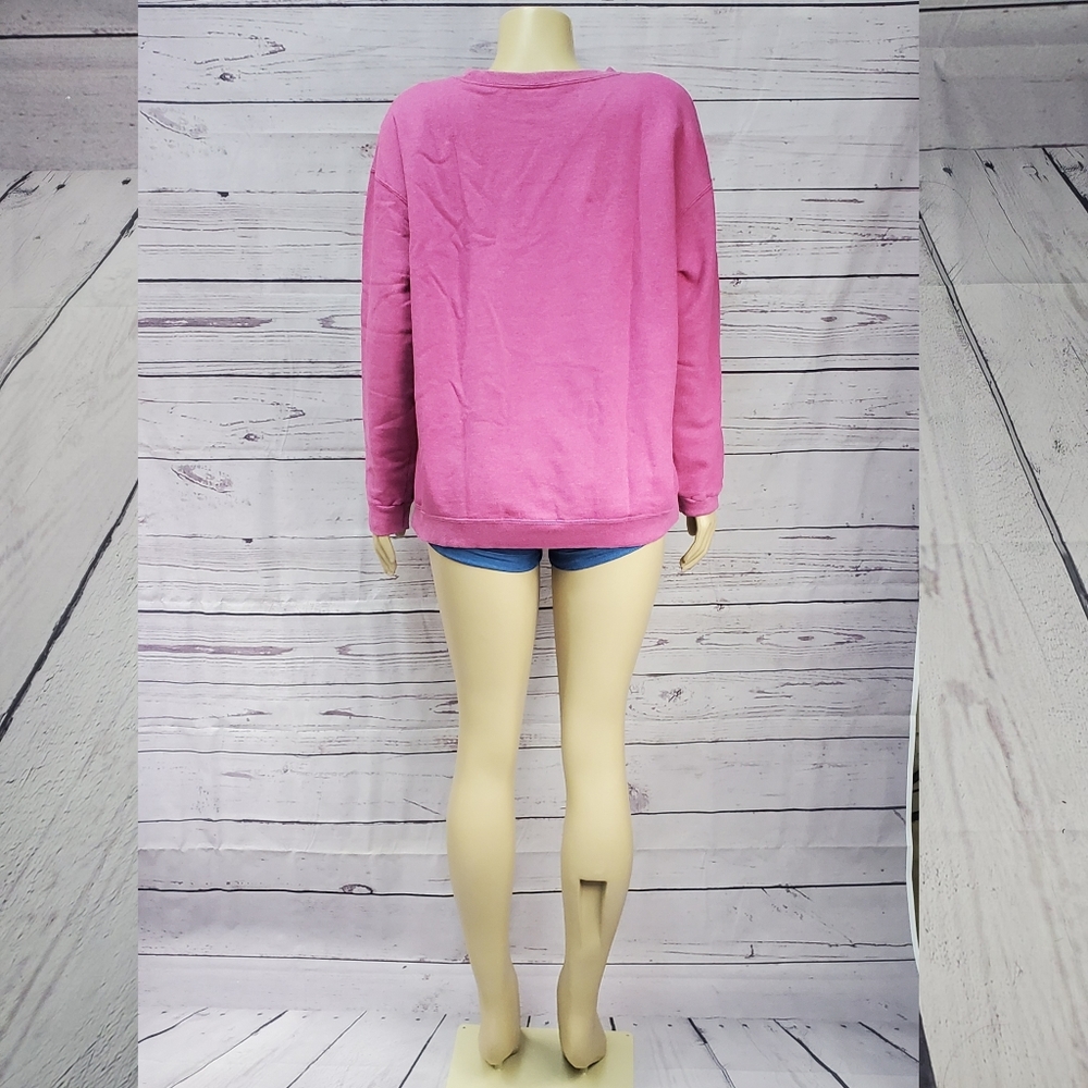 Large Pink Sweater – Cozy Casual Knit Pullover Soft Everyday Top - Picture 3 of 8
